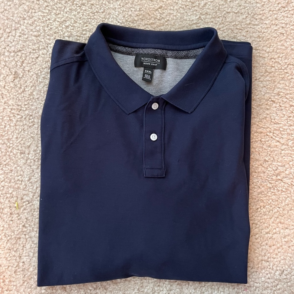 3xl mens navy polo
